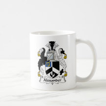 Alexander familjvapensköld kaffe mugg