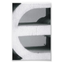 Alfabetbrevfotografi E2 svartvit 4x6