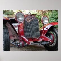 AlfabetiskRomeo 1750 Roadster 1929 Affischer