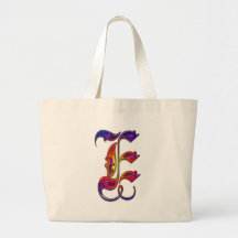 AlfabetMonogram för brev E Tote Bags