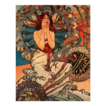 Alfons Mucha Monaco Monte - carlo Inbjudan