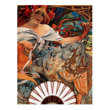 Alfons Mucha Vykort