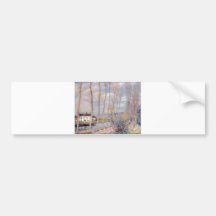 Alfred Sisley Loing - Kanal 1892 olja landskap Bildekal