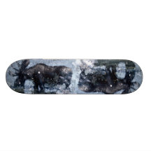 Älg för vinter för Retro djurliv för vintage lantl Skate Boards
