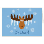 Älg Head_Icicle kära Antlers_Oh! Kort