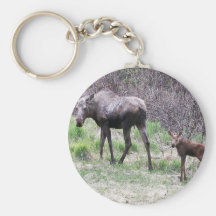 Älg och kalv nyckel ringar