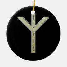 Algiz runaguld jul dekorationer