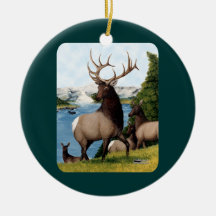 Älgvapitier Jul Dekorationer