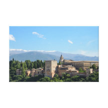 Alhambra beskådar den sträckta kanvastrycket