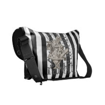 Alice i Grunge för underlandvitkanin Messenger Bag
