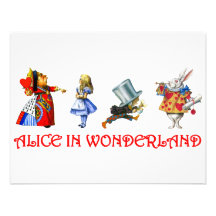 ALICE I UNDERLAND ANPASSADE INBJUDNINGSKORT