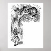 Alice i underland; Cheshire katt med Alice Print