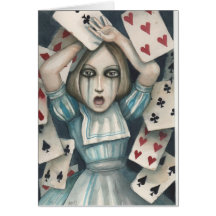 Alice i underland hälsnings kort