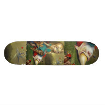 Alice i underland och den Bosch fågelSKATEBOARDEN