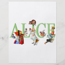 ALICE I UNDERLAND & VÄNNER PERSONLIGA FLYGBLAD
