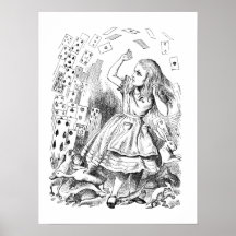 Alice i underlandkorthus print