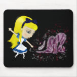 alice i underlandsvart mus matta