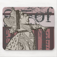 Alice In Wonderland Queen of Hearts Grunge (Pink) Mouse Pad