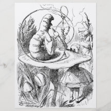 Alice konsulterar Caterpillar Flygblad Designs