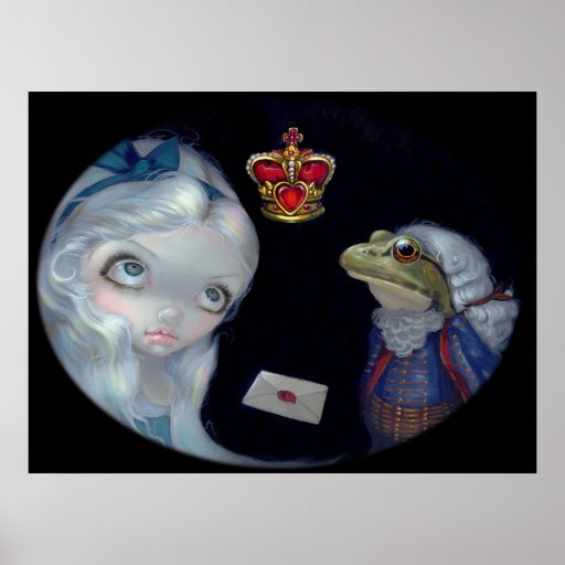 Alice och underland för TRYCK för grodaFootmanKONS Posters