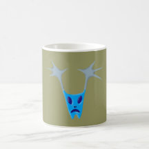 Alien mit Geweih alien with antlers Tee Tasse
