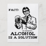 Alkohol är en lösning i Retro kemi Flygblad Designs