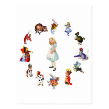 All Around Alice In Wonderland Postcard