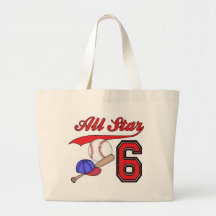 All födelsedag för stjärnabaseball6e tote bag