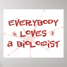 Alla älskar en biolog print