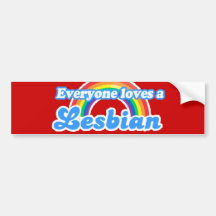 ALLA ÄLSKAR EN LESBISK - .PNG BILDEKAL