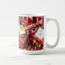 Alla röda julklappar med märkre mugg