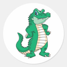 Alligator Rund Klistermärke