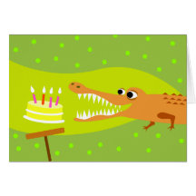 Alligatorfödelsedag Kort