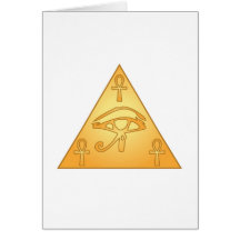 Allt seende öga/öga av Horus: Hälsnings Kort