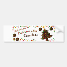 allt som jag önskar för jul, är chocolatbildekalen