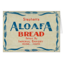 Aloafa bröd hälsningskort