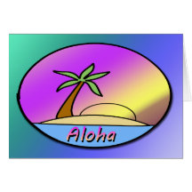 Aloha ö hälsnings kort
