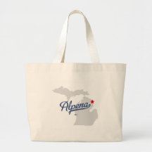 Alpena Michigan MI Shirt Bags