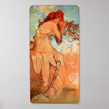 Alphons Mucha sommar Affisch