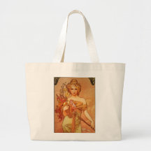 Alphonse (Alfons) Mucha bukett Tote Bag