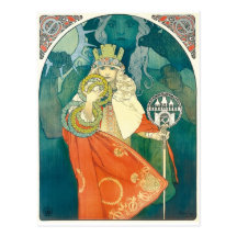 Alphonse Maria Mucha ~-art nouveau Vykort