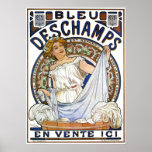 Alphonse Mucha affisch: KonstNouveau- Bleu Descham