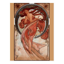 Alphonse Mucha, "dans" vykort