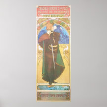 Alphonse Mucha. Hamlet 1899 Affisch