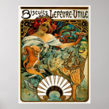 Alphonse Mucha kexar Utile LeFevre Affischer