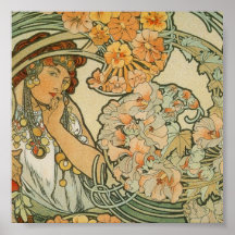 Alphonse Mucha konst Affischer