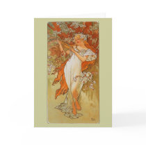 Alphonse Mucha - konst Nouveau - fjädra
