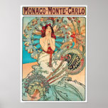 Alphonse Mucha Monaco, Monte - carlo, 1897 Affischer