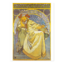 Alphonse Mucha - Princess Hyacint Vykort