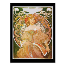Alphonse Mucha Reveriedagdröm Vykort